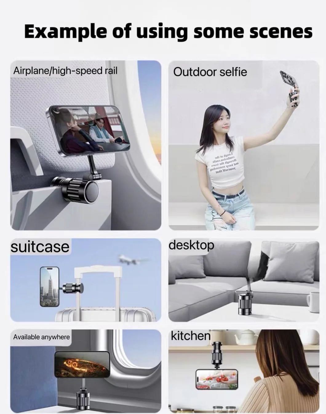 Adjustable Multi-function Magnetic Phone Clip Holder 360° Rotating Car Headrest Mount for Magsafe iPhone  Universal Car Bracket CM World