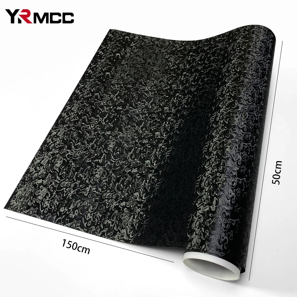 Premium PET Car Carbon Vinyl Film DIY Waterproof Car Stickers Modified Vinyl Wrap Films Color Change Film for Auto Accessories Car Mobile World