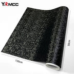 Premium PET Car Carbon Vinyl Film DIY Waterproof Car Stickers Modified Vinyl Wrap Films Color Change Film for Auto Accessories Car Mobile World