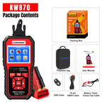 2026 KONNWEI KW870 Car Moto Battery Tester 6V 12V OBD2 Professional Diagnostics Tool Scanner Cranking Charging Test Tools 2 In1