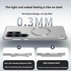 Luxury Ultra Thin Metallic Paint Skin-friendly Frameless Case For Samsung S26 Ultra S25 S24 S23 Plus for Magsafe Anti-drop Cover