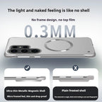Luxury Ultra Thin Metallic Paint Skin-friendly Frameless Case For Samsung S26 Ultra S25 S24 S23 Plus for Magsafe Anti-drop Cover