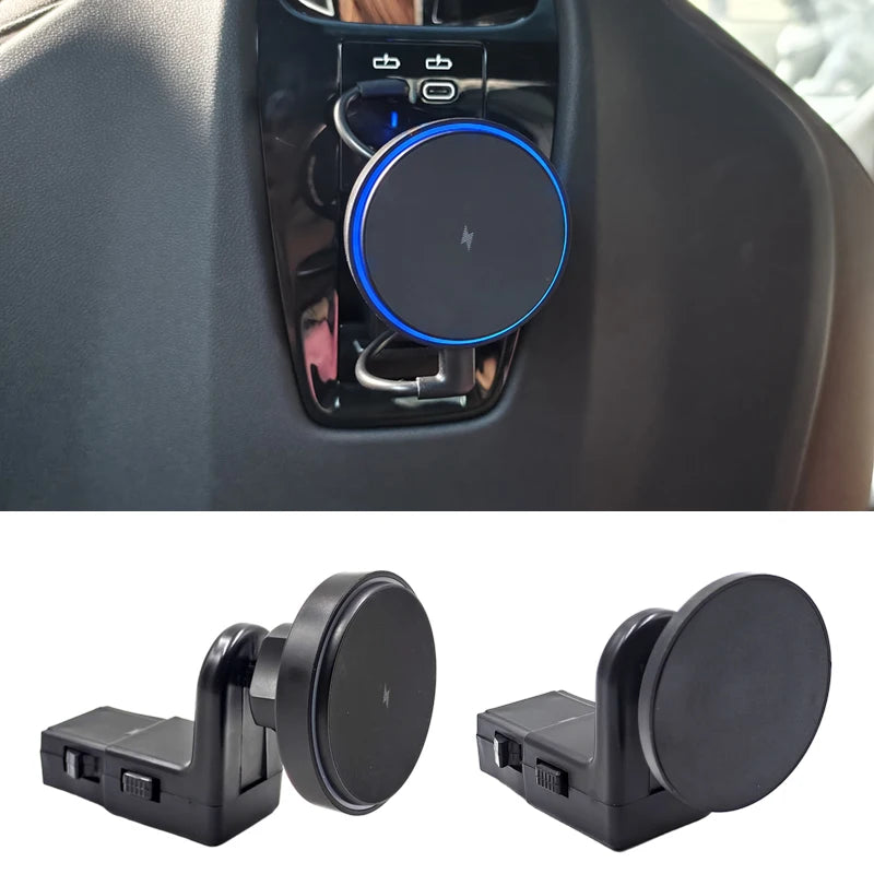 For BMW X7 X6 X5 X3 I5 I7 IX 2023 2024 2025 Car Wireless Charger Seat Pad Phone Magnetic LED Holder Stand Trim Accessories CM World