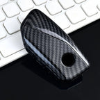 Car Key Protective Case Suitable for the New Bmw X1 X3 Carbon Fiber Pattern Key Cover 1 Series 3 Series 5 Series 8 Series 320Li Protective Case X5X6 Universal Cover CM World