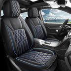 Leather 5pcs Car Seat Cover Protector Seat Waterproof Automotive Seat Covers Full Sets Breathable Universal Fit Full Seats Cover CM World