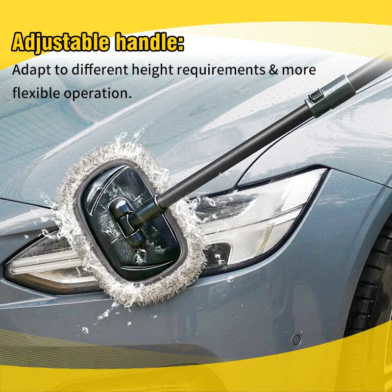 New Car Wash Mop Cleaning Brush Telescoping Long Handle Cleaning Mop Retractable Bent Bar Car Wash Brush Car Cleaning Tools CM World