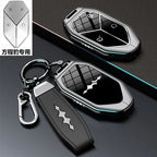 Car Key Shell Case for BYD Equation Leopard 5 8 Ti3 7 Keychain Remote Key Fob Zinc Alloy Cover Bag Protector Car Accessories