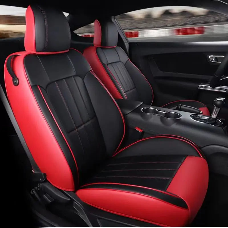 Custom Fit for 2015-2024 Mustang Coupe Car Seat Covers Full Set Durable Quality Material for Ford Mustang Coupe Gt CM World