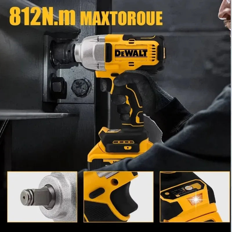 Dewalt DCF892 High Torque Brushless Impact Wrench Wireless Electric Tool 20V Battery Cordless Power for Home Improvement CM World