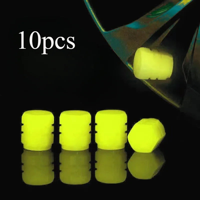 10pcs Luminous Valve Stem Cap Universal Car Decor CM World
