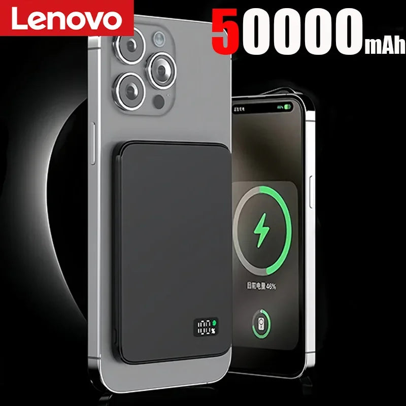 Lenovo Large Capacity Magnetic Power Bank  20W Wireless Fast Portable Charger for Magsafe Powerbank for iPhone Samsung 2026 New Car Mobile World