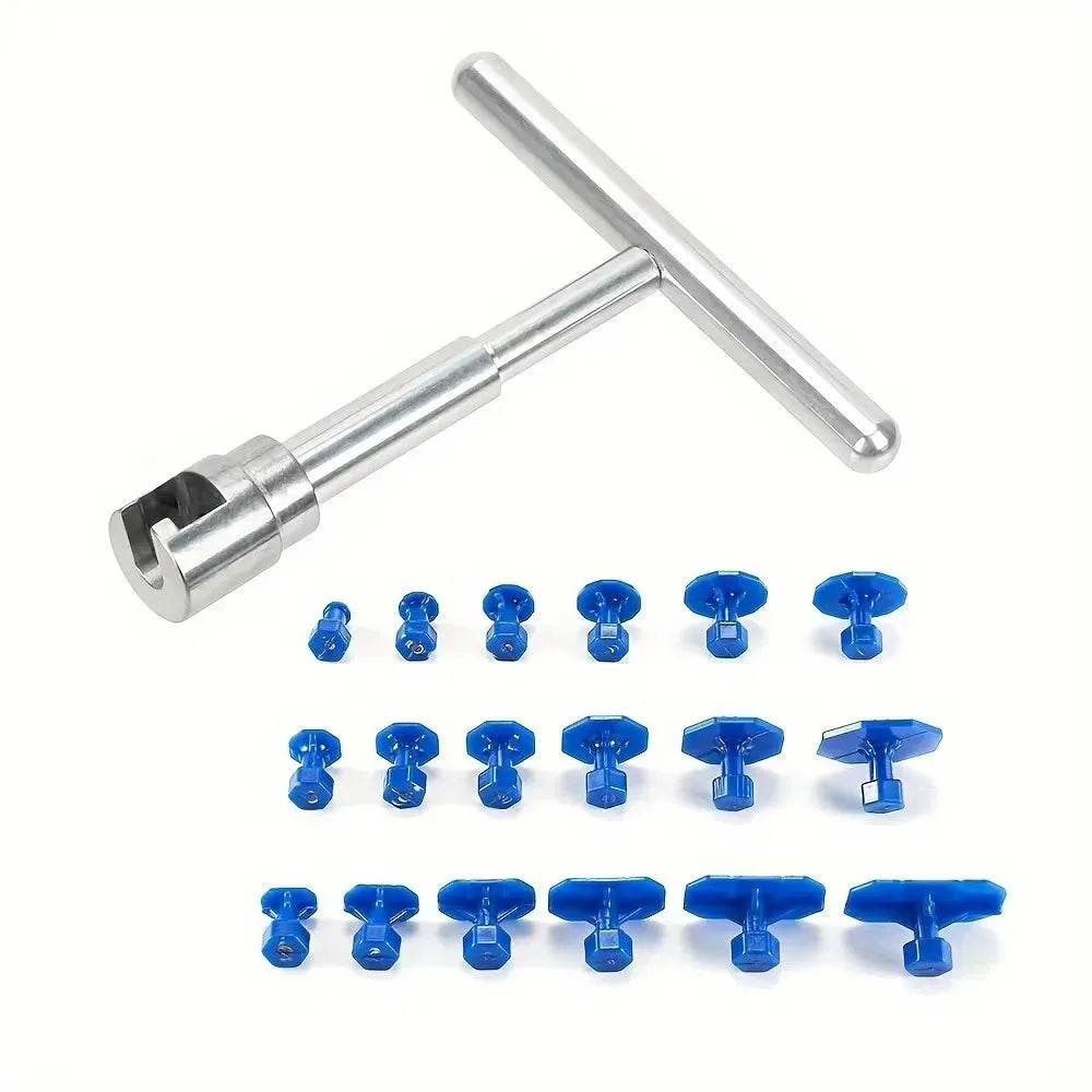 New Car Dent Puller Repair Tools Set Body T-Bar Dent Remover Sheet Metal Multiple Size Suction Cup Puller Kit Auto Accessories CM World