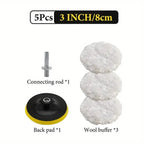 5-piece set of car beauty waxing and polishing disc cleaning brushes CM World