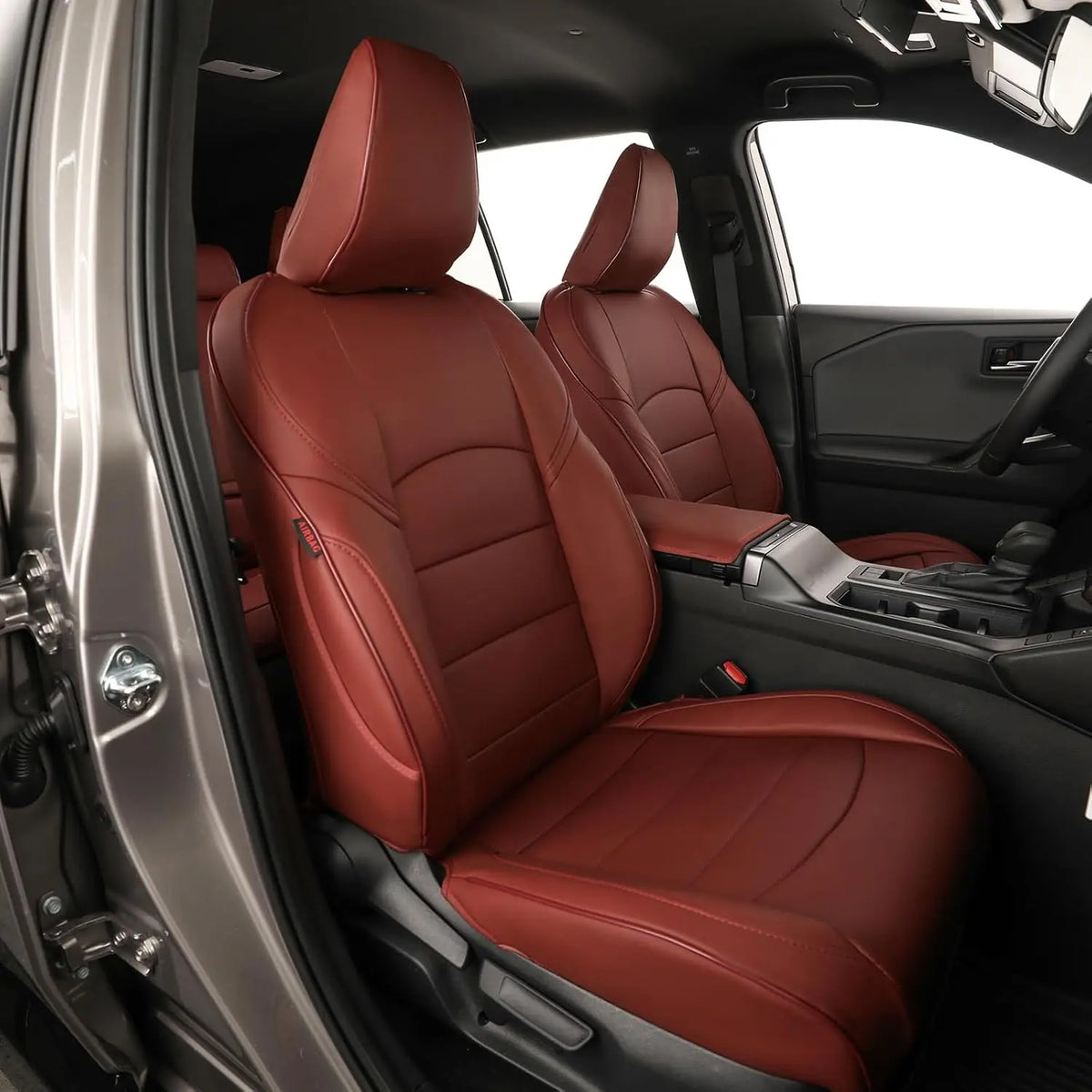 EKR Prius Custom Fit Car Seat Covers Leather Full Set For Toyota Prius/Prius Prime 2023 2024 2025 2026 LE/XLE/Limited/SE/XSE Etc Waterproof Leather Cushion Seat Protective Cover