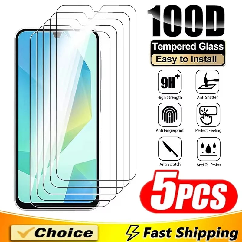 3-5Pcs Tempered Glass Screen Protectors For Samsung S26 Ultra S24 S23 S21 S20 S25 FE A57 A37 A56 5G A55 A36 A26 A17 A16 A07 A35