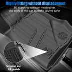 TPE Floor Mats Liners For 2021-2026 Ford Bronco, 4PCS Custom Fit All Weather Waterproof Anti-Slip Odorless Heavy Duty Off Road Car Floor Liners