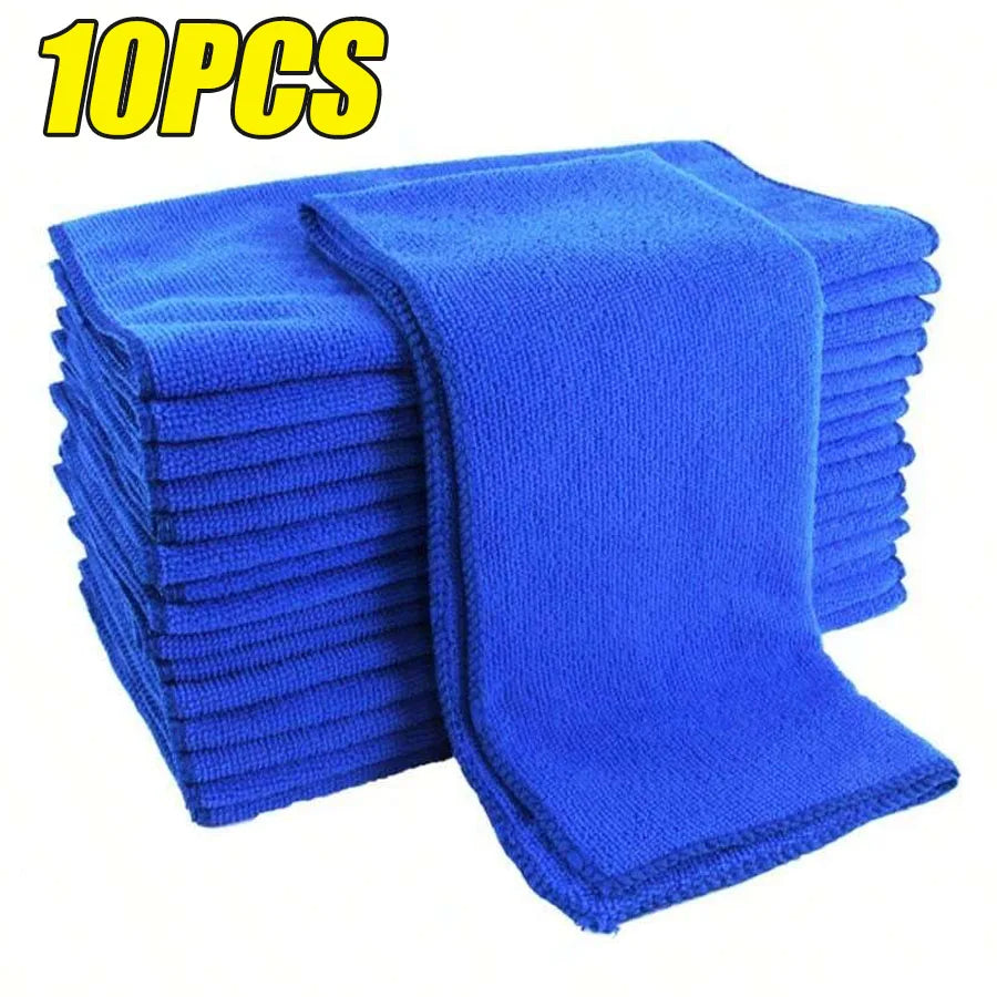 5/100PCS Microfiber Towels Car Wash Drying Cloth Towel Household Cleaning Cloths Auto Detailing Polishing Cloth Home Clean Tools CM World