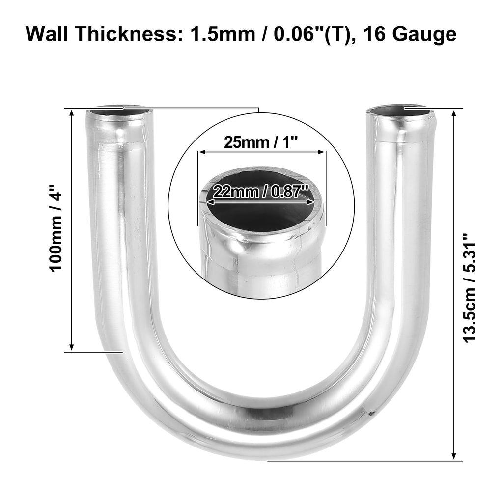 Uxcell Bend Elbow Tube Aluminum Alloy Car Univesral 25/38/45/51/63/76/89/102mm OD 100mm Length 90/180 Ddgree Air Intake Tube CM World