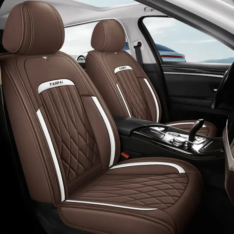 5-Seat Car Seat Cover Full Coverage Car Seat Cushion All-Season Faux  Car Seat Protector Auto Accessories CM World