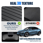 For 2025‑2026 Model Y Juniper 7Pcs TPE Floor Mats Full Set, All Weather Waterproof Non‑Slip Odorless Cargo & Rear Seat Back Cover, Not Fit Standard Version, Only 5‑Seater