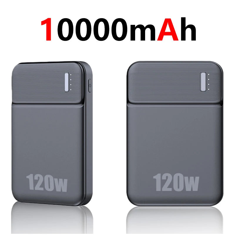 Lenovo 120W 50000mAh Power Bank Portable Thinner Fast Charging External Battery Charger For iPhone 17 Pro Max For Samsung New Car Mobile World