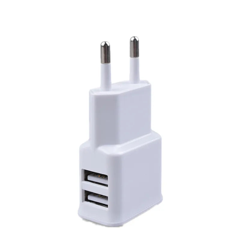 5V 2A USB Charger Travel Wall Charging Head Mobile Phone Dual USB Charger AC Adapter Portable EU Plug For iPhone Xiaomi Samsung Car Mobile World