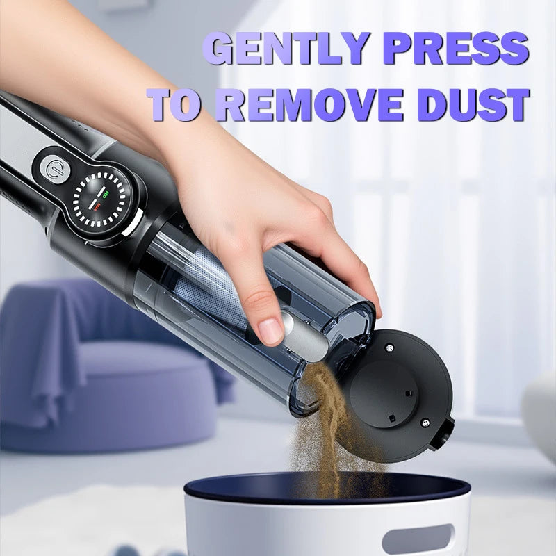 Car Vacuum Cleaner Wireless One-Button Dust Dump High-Power Portable Vacuum Cleaner Large Suction Mini Handheld Cordless Car Mobile World