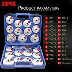 EAFC 23 Pcs/Set Car Oil Filter Cap Removal Wrench Socket Set 1/2" 12.5mm Ratchet Spanner Car Hand With Case Auto Remover Tool Car Mobile World