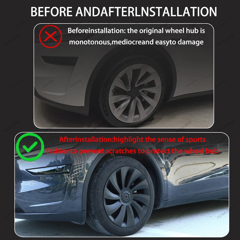 For Tesla Model Y Juniper 2025+ 4PCS Hub Cap19 Inch Car Replacement Wheel Cap  Performance Automobile Hubcap Cover Accessories