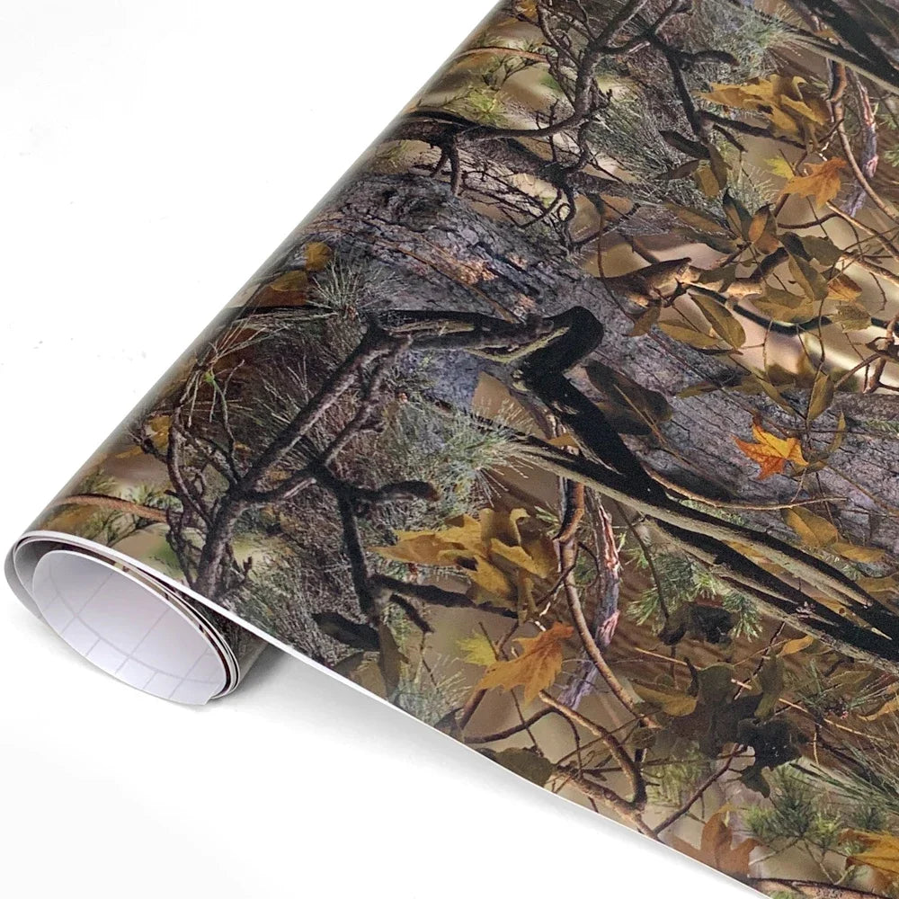 Waterproof Car Sticker Vinyl for Motorcycle Camouflage Car Protection Film Leaves Woodland Camo Trees Bubble-free Off Road Wrap Car Mobile World