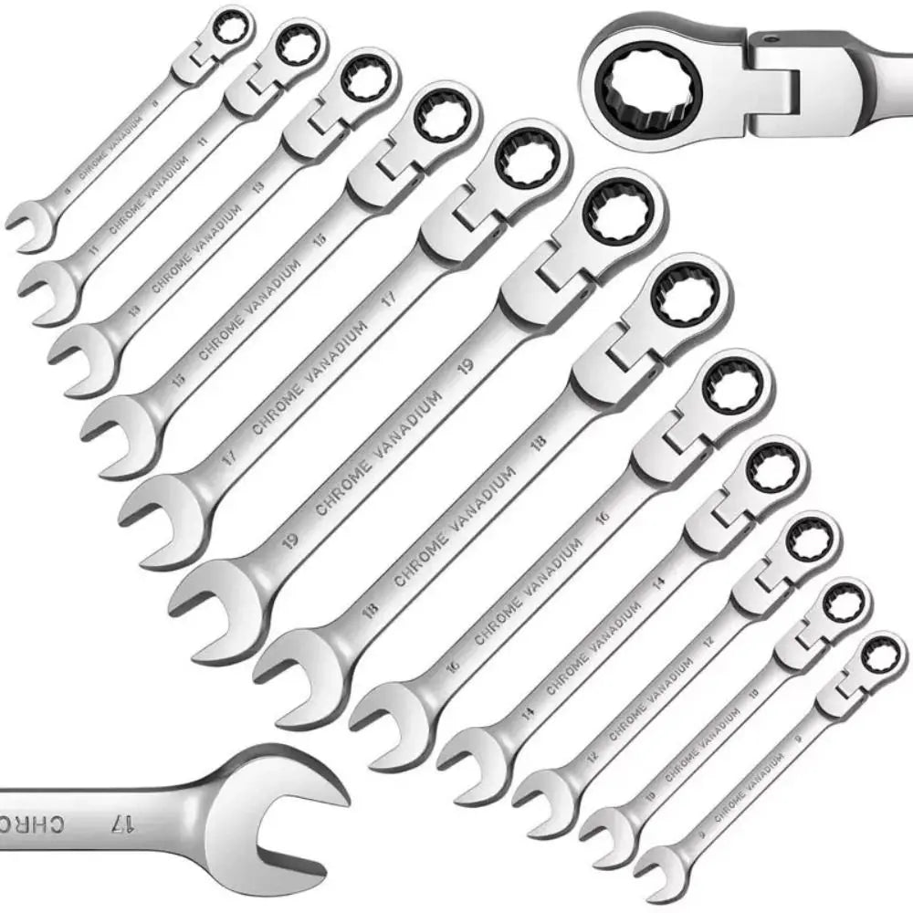 Dual Heads Dual Heads Ratchet Wrench Quick Release 72 Teeth Ratcheting Combination Wrenches Reversible Ratchet Spanner