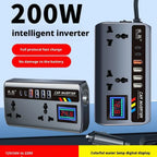 Portable Car Inverter Converter Fast Charging Ports Automotive Charger 12V/24V To 220V Inverter 3 USB Ports Vehicle Accessories CM World
