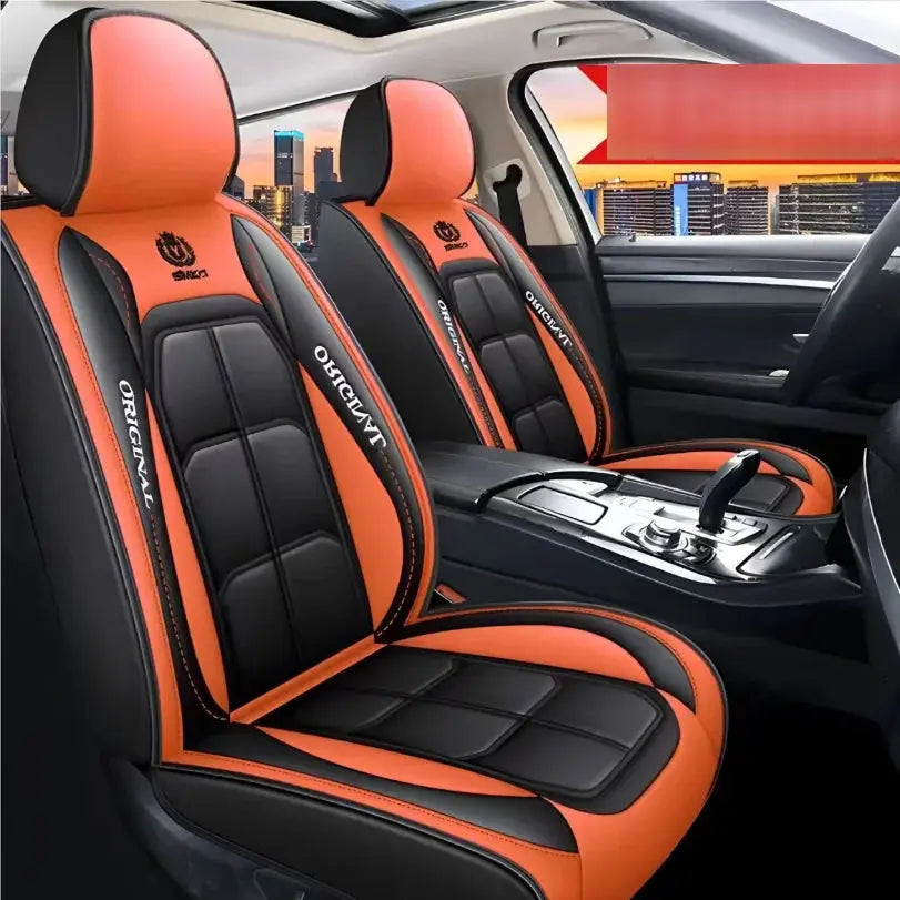 Car seat cushion full surround all season universal leather seat cover wear-resistant, dirt resistant, breathable car seat cover CM World