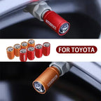 4Pcs Matt Car Wheel Tire Valve Caps for Toyota RAV4 Corolla Camry Frontier Supra C-HR Hilux Tacoma PradoCorolla CHR Accessories CM World