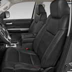 For 2007-2025 Toyota Tundra Crew Max Double Cab Hybrid Custom Fit Car Accessories Seat Covers 5 Seats Top Quality Leather CM World