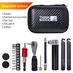 TinkRider Bicycle Portable Tools Repair Bags Set Multipurpose Bike Toolkit MTB Road Bike Storage Capsule Kit Cycling Pump CM World