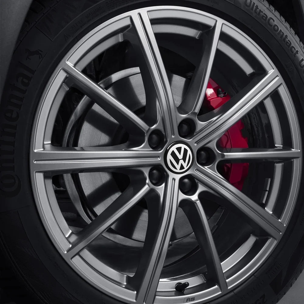 Car Sticker 4pcs Black silver 56mm/60mm/65mm Car Wheel Center Hub Caps Sticker Badge Accessories For VW Volkswagen R GTI G