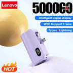 Lenovo 50000mAh Capsule Power Bank 2-in-1 Large Capacity LED Digital Display Portable Fast Charging External Battery For IPhone