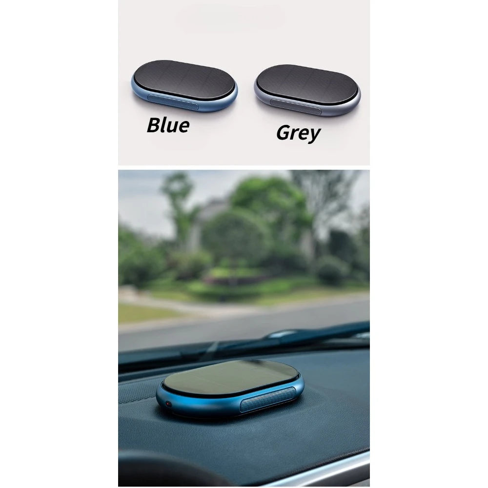 For Car Home Office Desktop Air Purifier Wireless Solar Powered Aluminum Alloy Portable Freshener Cleaner Purification Device CM World