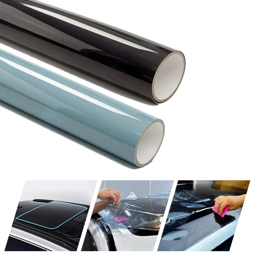 Universal TPH Car Sunroof Ice Film Heat Insulation UV Protection Sticker Panoramic Roof Window Tint Sunshade Summer Cooling Film