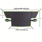 Winter Car Snow Cover for Sedans/SUVs - Magnetic UV-Protective Windshield Cover with Oxford Cloth Snowproof Frostproof Shield CM World