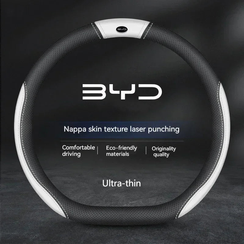 Car Suede Steering Wheel Cover For BYD Atto 3 Act Seal Tang F3 E6 Yuan Song Plus EV F0 Qin Han Dolphin S6 Leather anti-slip CM World
