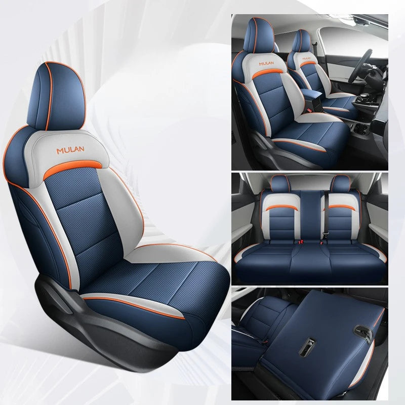 Car Special Seat Cover 5 seat Full Set For MG MG4 / MG4 EV Mulan 2022 2023 2024 2025 Leather Cushion Seat Protective Cover