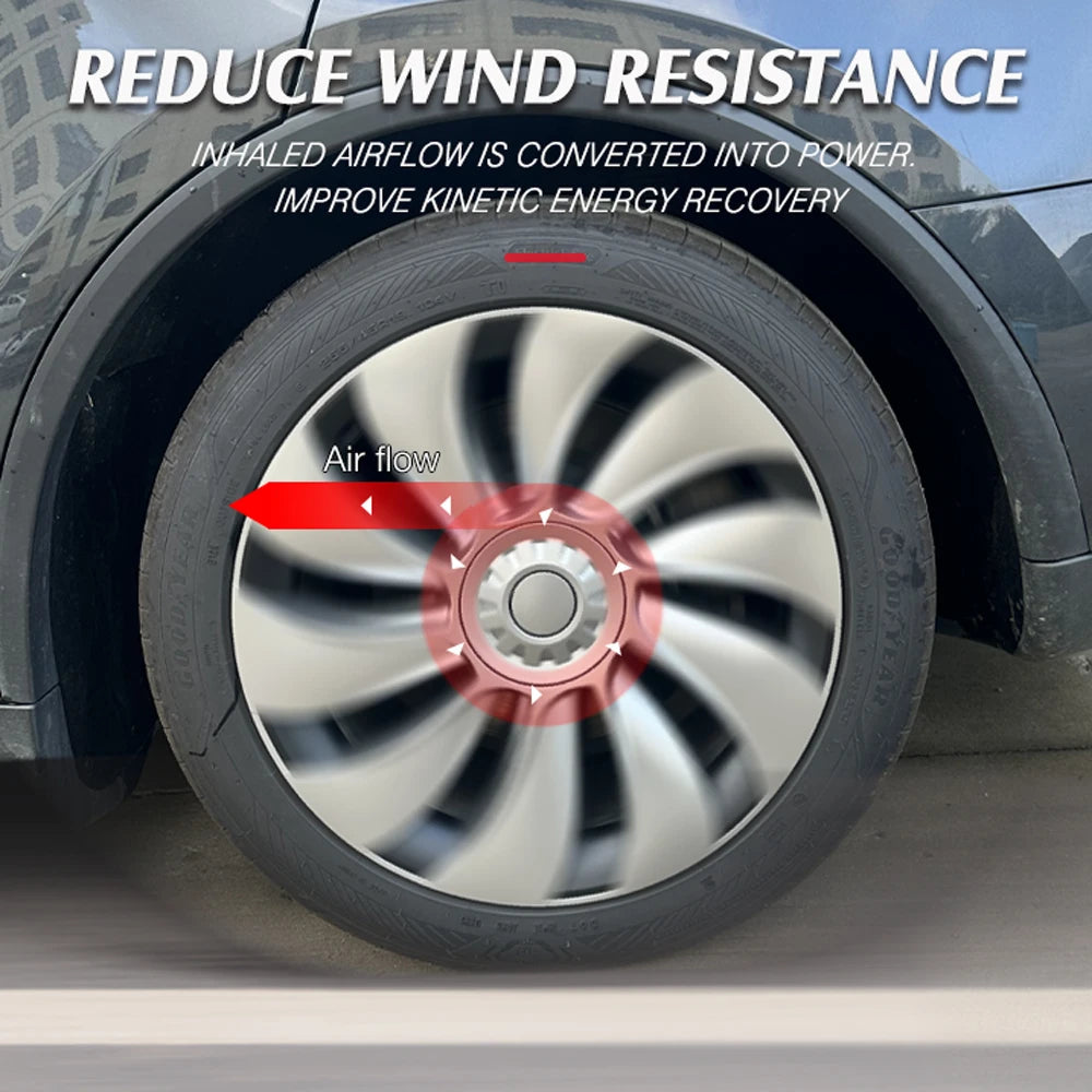 19 Inch 4PCS HubCap for Tesla Model Y Juniper 2025 Performance Replacement Wheel Cap Automobile Full Rim Cover Accessories 2026 CM World