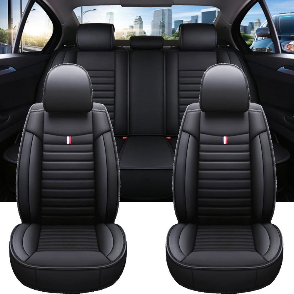 Full Coverage Universal Style Pu Leather Car Seat Covers for Kia Soul A3 A8L Audi Q3 Sportback BMW X3 F25 X1 E84 Car Accessories CM World