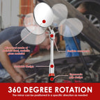 360° Inspection Mirror LED Light Telescoping Mirrors Extend Mechanic Tools Inspection Mirror Telescopic Handle Repairing Tools CM World