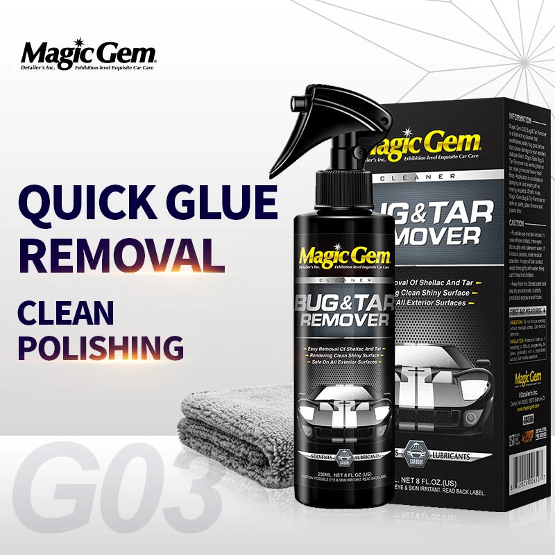 Magic Gem G03 Automotive Tar Cleaner Asphalt Remover Adhesive Residue Remover Glue Spray ADHESIVE&TAR REMOVER