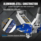 Floor Jack 1.5 Ton 3000 lb Ccity Aluminum and Steel Hydraulic Low Profile Car Jack with Dual Piston Quick Lift Pump Lightwght R CM World