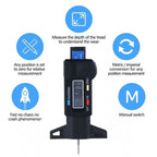 Digital Car Tyre Tire Tread Depth Gauge Motorcycle Car Tire LCD Tire Tread Gauge Auto Measurer Tool Caliper Repair Tools