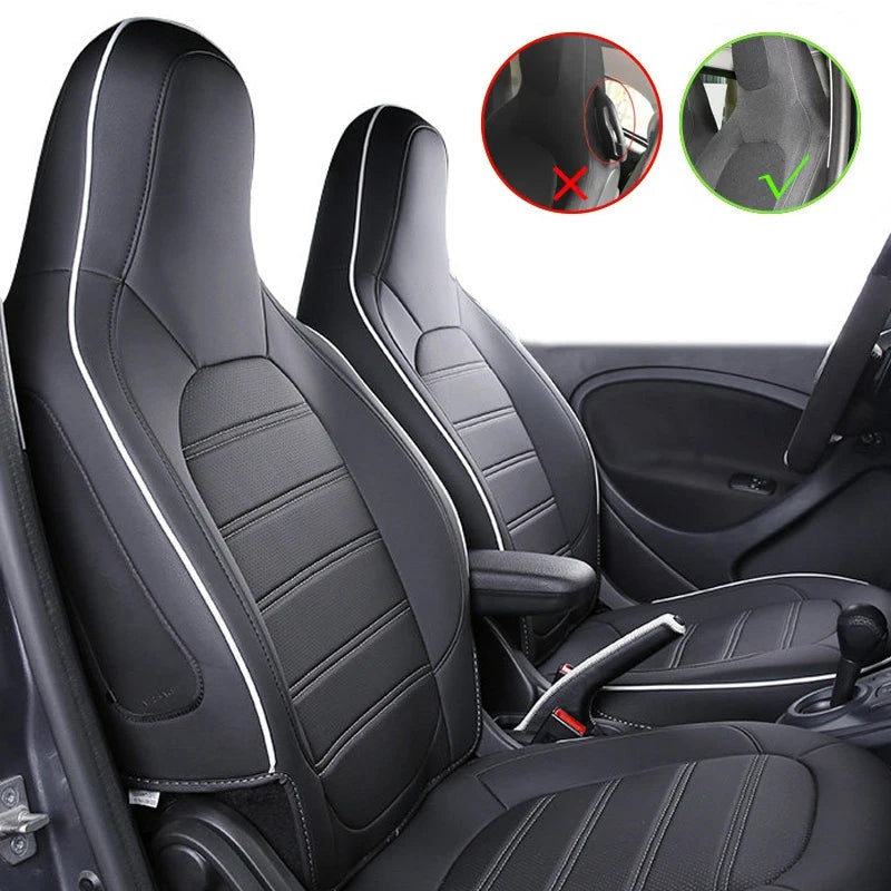Custom For Smart 453 Fortwo 2015 - 2018 Car Seat Cover Four Seasons Breathable Cushion Decoration Interior Styling Accessories CM World